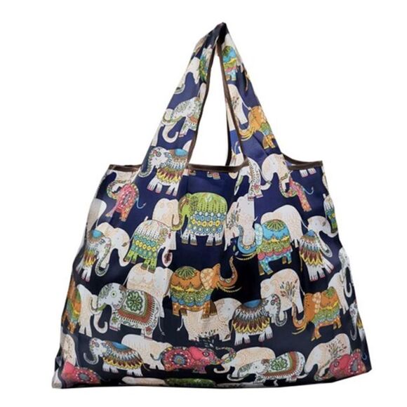 Elephant Pattern Tote - Picture 2 of 7